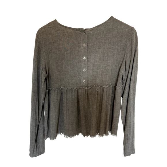 Cloth & Stone Gray Peplum Top Women's Size Small EUC - Picture 4 of 4